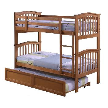 Hampton Wooden Bunk Bed - With Trundle