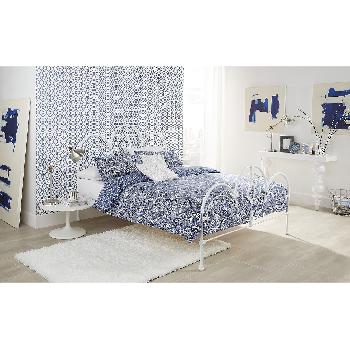 Harriet White Metal Gloss Bedstead Double