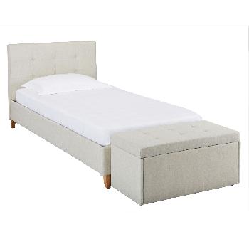 Hartford Cream Fabric Bed - Single