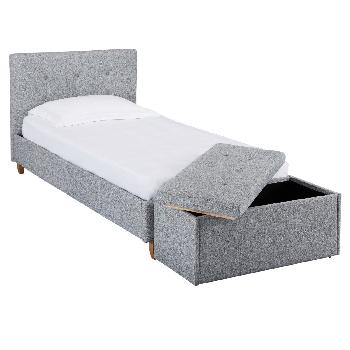 Hartford Grey Fabric Bed - Single