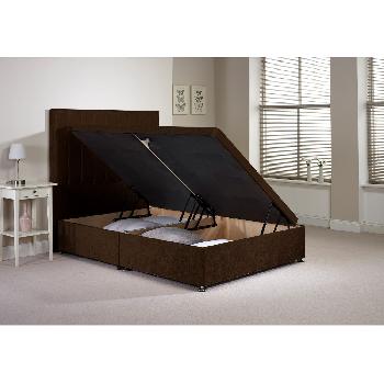 Harvard Divan Bed Frame Chocolate Velvet Fabric Single 3ft