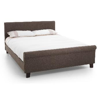 Hazel Upholstered Bedstead Double Chocolate