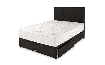 Healthbeds Diamond 1000 Pocket Latex Divan, Superking, End Drawer, Granite, Clare Headboard