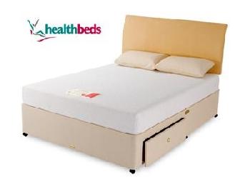 Healthbeds Ltd Memoryflex 4' Small Double Padded Top - 2 Drawers Divan