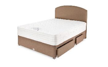 Healthbeds Ultra 2000 Pocket Latex Divan, Double, 2 Drawers, Barley, Abbey Headboard