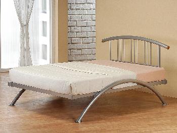 Heartlands Nova Double Silver Metal Bed Frame