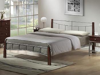 Heartlands Pamela Double Silver Metal Bed Frame