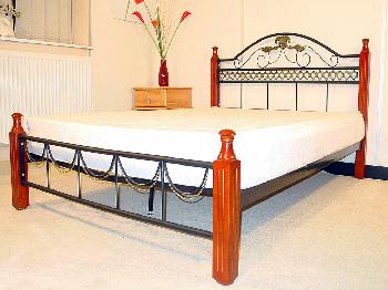 Heartlands Veronica Double Black Metal Bed Frame