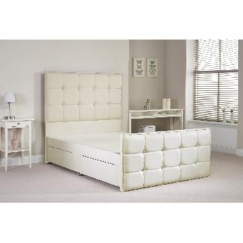 Henderson Cream Double Bed Frame 4ft 6 with 4 drawers