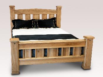 Honey B Donny Double Oak Bed Frame