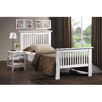 Howard Wooden Bed Frame Single White