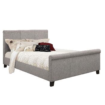 Hudson Fabric Bed Frame - Grey - Double