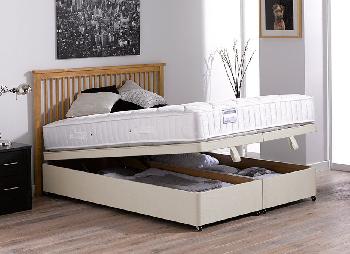 Hurley Pocket Spring Ottoman Bed - Medium - Biege - 4'6 Double