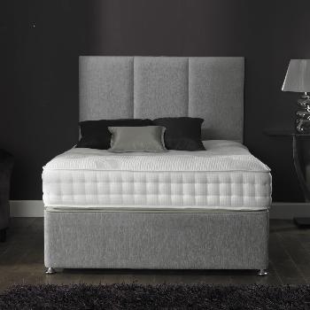 Hyder Beds Viceroy Divan Bed Set Superking Black Suede No Drawers
