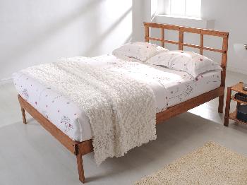 Ideal Furniture Clovis Double Beech Bed Frame