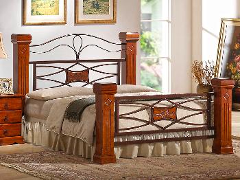 Ideal Furniture Washington Double Dark Oak Bed Frame