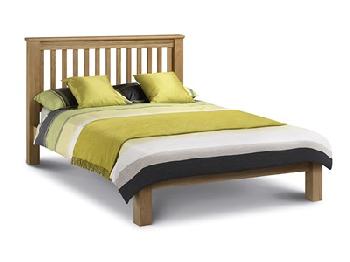 Julian Bowen Amsterdam Oak Low Foot End 6' Super King Oak Slatted Bedstead Wooden Bed