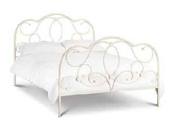 Julian Bowen Arabella 3' Single Stone White Metal Bed