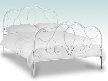 Julian Bowen Arabella Double Ivory Metal Bed Frame