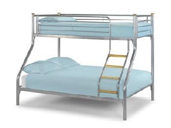 Julian Bowen Atlas Triple Sleeper 3' Single Silver Bunk Bed
