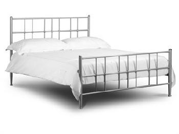 Julian Bowen Braemar 4' 6 Double Silver Metal Bed