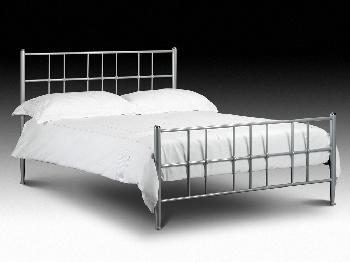 Julian Bowen Braemar Double Silver Metal Bed Frame