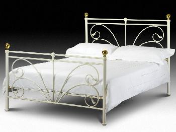 Julian Bowen Cadiz Double Cream Metal Bed Frame