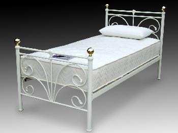 Julian Bowen Cadiz Single Cream Metal Bed Frame