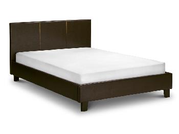 Julian Bowen Cosmo Double Brown Faux Leather Bed Frame