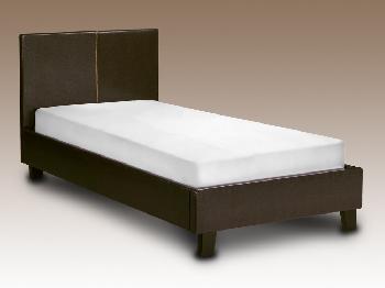 Julian Bowen Cosmo Single Brown Faux Leather Bed Frame