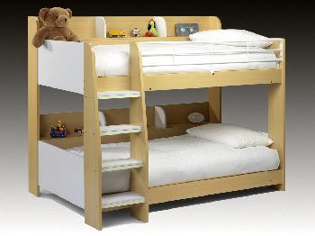 Julian Bowen Domino Maple and White Bunk Bed Frame