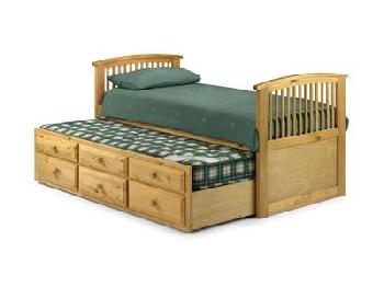 Julian Bowen Hornblower Pine 3' Single Natural Stowaway Bed