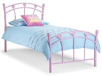 Julian Bowen Jemima Single Pink Metal Bed Frame