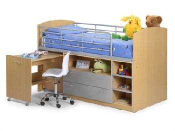 Julian Bowen Leo Sleeper 3' Single White Cabin Bed