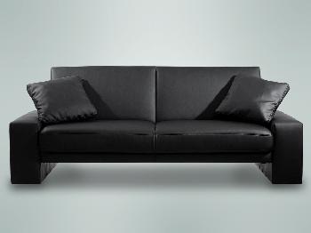Julian Bowen Supra Black Faux Leather Sofa Bed