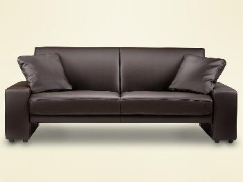 Julian Bowen Supra Brown Faux Leather Sofa Bed