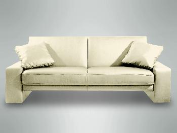 Julian Bowen Supra Oyster Faux Leather Sofa Bed