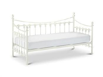 Julian Bowen Versailles Daybed 3' Single White Metal Bed