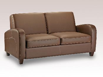 Julian Bowen Vivo Chestnut Faux Leather 2 Seater Sofa Bed