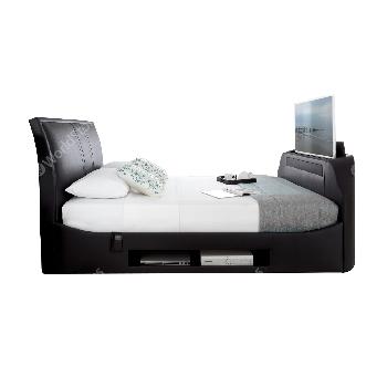 Kaydian Maximus Adjustable TV Bed with Surround Sound Bar Kingsize Black
