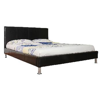 Kenneth Double Faux Leather Bed Frame Brown