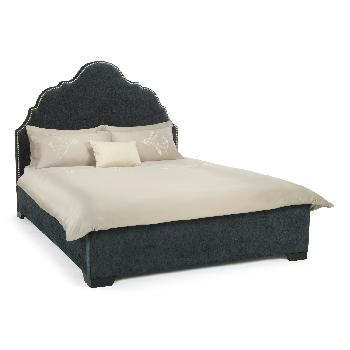 Kimberley Superking Fabric Bed Ebony Ebony Feet