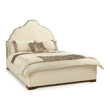 Kimberley Double Fabric Bed Pearl Walnut Feet