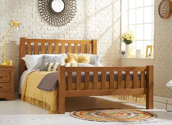 Kingsbury Oak Wooden Bed Frame - 4'6 Double