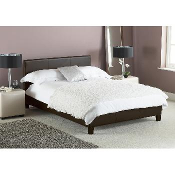 Kingston Faux Leather Bed Frame Double Brown
