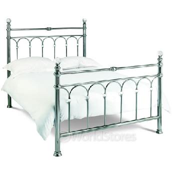 Krystal Nickel Bed Frame - Kingsize