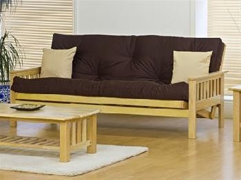 Kyoto Nashville Futon Louisa Natural With Deluxe Futon Mattress Futon Set