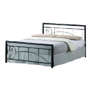 Lara Swirl Metal Bed Frame Ambers Lara Black Double Bed