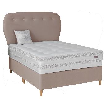 Lavande Pocket 2000 Divan Set 4 Draw PT Wooden Legs Linen and 2000 Pocket Sprung Mattress Double