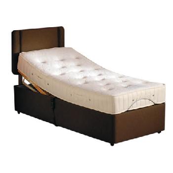 Leanne Memory Pocket Adjustable Bed Set in Beige Leanne Beige Small Single 2 Drawer Bolt On Massage With Heavy Duty